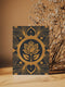 Luxury ritual card featuring golden Art Nouveau rose design on deep emerald background with heart motifs. Inside contains self-love and romance rituals. Perfect for Valentine's Day or personal spiritual practice.